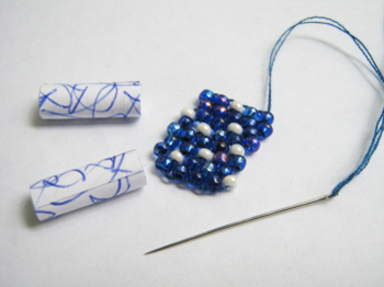 unikatissima Doodled Paper Beads